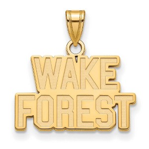 Black Bow Jewelry 14k Yellow Gold Plated Sterling Silver Wake Forest Demon Deacons NCAA Small Pendant - 1 of 3