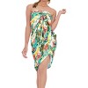 HAPPY BAY Women's Beachwear Summer Beach Bikini Wraps Sarong Coverups Wrap Skirt Swimsuit Swimwear Swim Cover Up for Women One Size Green,Tree - 2 of 4