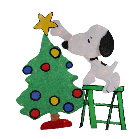 Peanuts Christmas 32 Prelit Snoopy Decorating Tree Outdoor Decoration Clear Lights Target