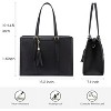 Women 15.6 inch Lightweight PU Laptop Tote Bag, Large Capacity Computer for Business, Work, Office, Travel - 4 of 4