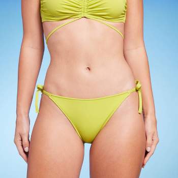 Women's High Waist High Leg Ribbed Medium Coverage Bikini Bottom - Shade &  Shore™ Green Xl : Target