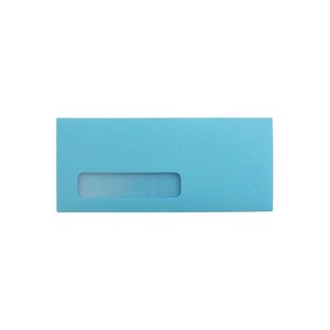 JAM Paper Clasp #10 Window Envelope 4 1/8" x 9 1/2" Blue 500/Pack (5156476H) - 1 of 3