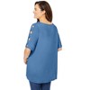 Woman Within Plus Size Cut-Out Sleeve Tunic - 3 of 4