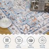 Washable Area Rug for Bedroom Vintage Low Pile Carpet Non-Slip Stain-Resistant No-Shedding Distressed Orange Dining Rugs - 3 of 4
