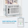Window Air Conditioner 6000Btu - Cools Areas Up to 250 Sq. Ft., Featuring Dehumidifier, Fan, ECO Mode, Auto-Restart & 3 Speeds - 2 of 4