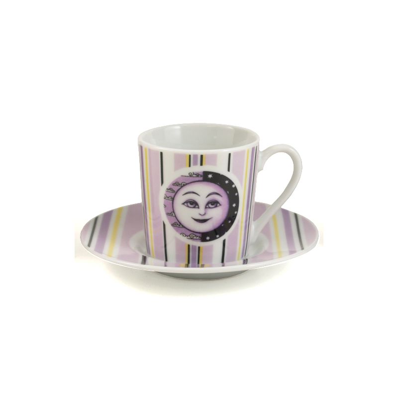 Purple Moon Demitasse Espresso Cup & Saucer Set, 12 Piece, 1 of 2