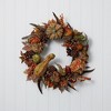 Nearly Natural 28-in Autumn Pumpkin Wreath - 2 of 4