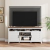 TV Stand for 63 in, Entertainment Center with Adjustable Shelves, Farmhouse TV Stand with Cabinet Doors - 3 of 4