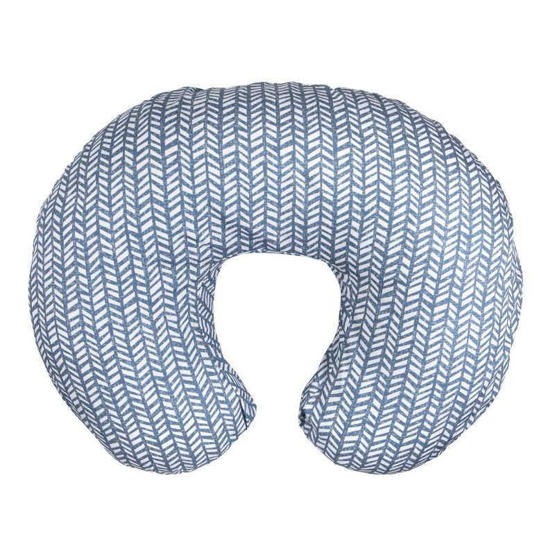 Boppy Nursing Pillow Original Support, Blue Herringbone, 1 of 10