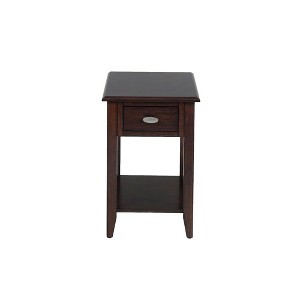 Jofran,Merlot Warm Contemporary Side Table- Brown Color - 1 of 2