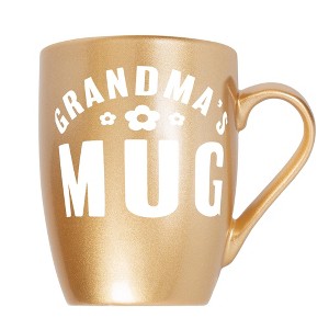 Elanze Designs Mother's Day Appreciation Coffee Cup Mug 10 Ounce Ceramic With Shimmery Metallic Finish Grandma's Mug Vegas Gold - 1 of 4