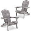 CAVINAS Set of 2 Outdoor Folding Patio Adirondack Chairs,Solid Cedar Wood Patio Furniture Lounge Chair for Garden,Backyard,Balcony - 2 of 4