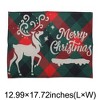 Unique Bargains Christmas Place Mats Linen Red Green 13"x17.7" 2 Pcs - 3 of 4