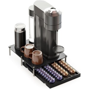 Bamboo Coffee Pod Drawer for Nespresso Vertuo, 40 Large or 56 Small Capsule Storage Tray - 1 of 4