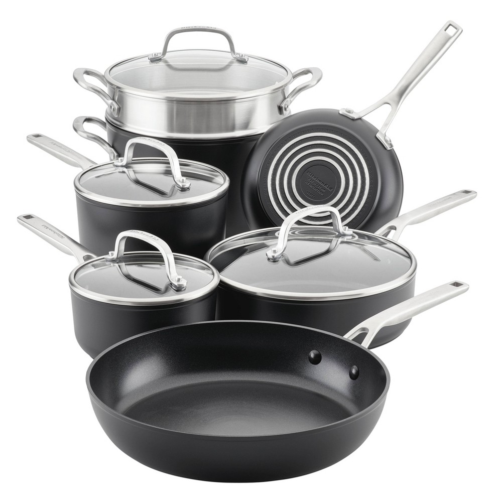 Photos - Pan KitchenAid Hard-Anodized Induction 11pc Nonstick Cookware Set 