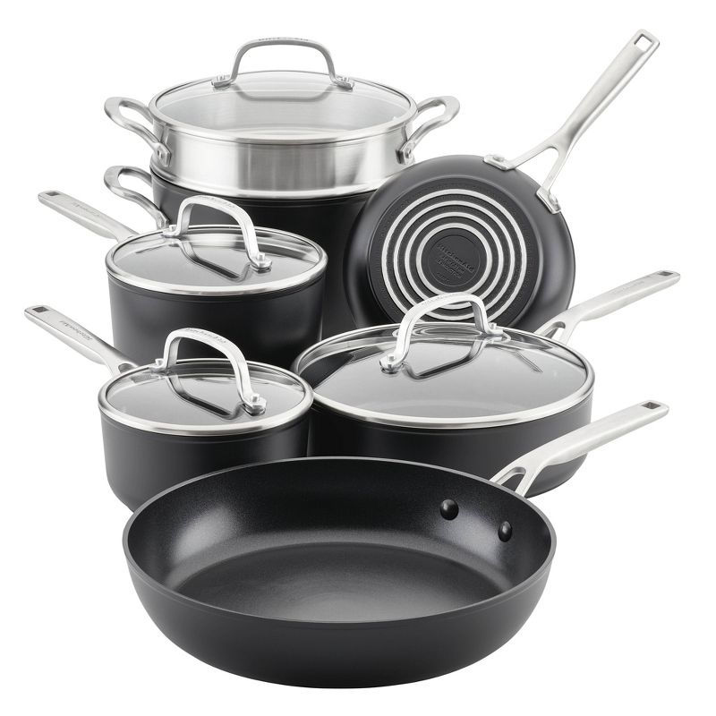 KitchenAid Hard-Anodized Induction 11pc Nonstick Cookware Set, 1 of 25