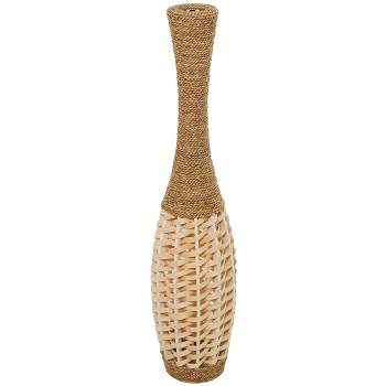 40'' x 7'' Tall Seagrass Woven Floor Vase Brown - Olivia & May