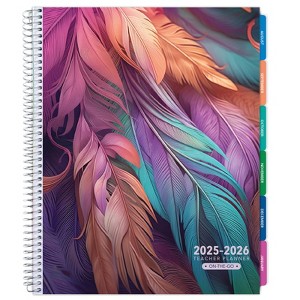 Global Printed Products Lite Teacher AY 2025-2026 Planner - 8.5"x11" (Pastel Peacock) - 1 of 4