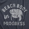 Mens Beach Body In Progress T Shirt Funny Big Chubby Manitee Tee For Guys - Crazy Dog Men's T Shirt - 2 of 4