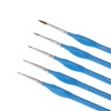 Unique Bargains Liner Brush for Watercolor Wooden Handle with Wolf Hair Bristles 5 Pcs - 3 of 3