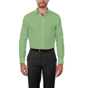 Adam Baker Men's 4-Way Stretch Slim Fit Long Sleeve Solid Dress Shirt - Colors - 1 of 2