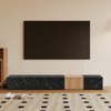Etelifrank Modern TV Stand for TVs up to 88 Inches - Marble & Walnut Finish, 4 Storage Drawers, Modular Design - 4 of 4