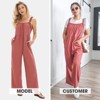 EXLURA Women's Summer Casual Dressy Jumpsuits Loose Overalls One Piece Sleeveless Wide Leg Pant Rompers with Pockets 2025 - 2 of 4