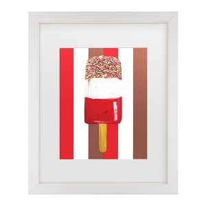 Trademark Fine Art - Alice Straker  Fab Stripes Matted Framed Art - 1 of 4