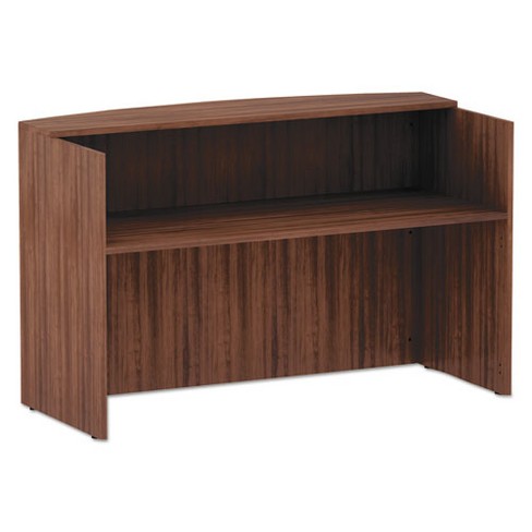 Alera Alera Valencia Series Reception Desk with Transaction Counter, 71" x 35.5" x 42.5", Modern Walnut - image 1 of 3