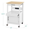 Best Choice Products Rolling Kitchen Island Cart, Single Door Cabinet w/ Drawer, Sliding Tray, Outlet - 2 of 4