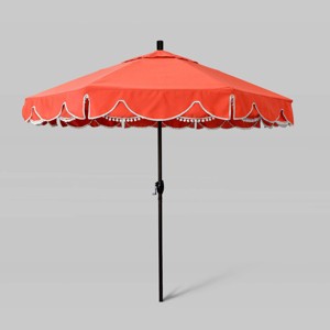 9' Sunbrella Coronado Base Market Patio Umbrella with Push Button Tilt - Bronze Pole - California Umbrella - 1 of 3