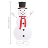 vidaXL Snowman Figure White Fabric Large Decorative Inlays - 3 of 4