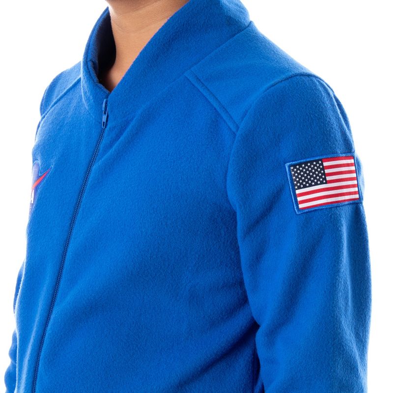 NASA Boys' Meatball One Piece Astronaut Space Suit Pajama Costume Union Suit Blue, 3 of 5