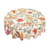 LOVEVOOK Thanksgiving Tablecloth, Round Fall Tablecloth, Pumpkin Table Cloth, Autumn Harvest for Christmas, Holiday, Birthday,Thanksgiving Decor - 3 of 4