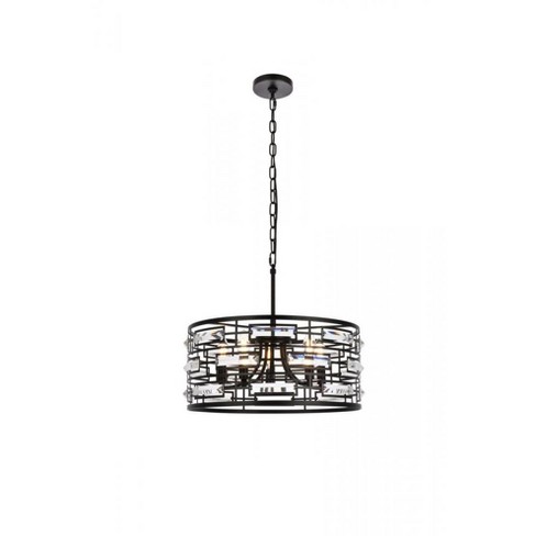 Elegant Lighting Kennedy 18.5 inch pendant in black - image 1 of 4