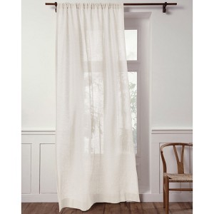 Solino Home Linen Sheer Curtains With Rod Pocket For Living Room, Bedroom - 1 of 4
