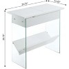 HomeStock Rustic Industrial End Table with Grooved Top, Decorative Metal Accents, Two Tier Storage Shelves and Sturdy Metal Frame - 4 of 4