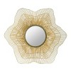 GlasFlength Decorative Wall Mirrors Wall Art Novelty Mirror Vanity Mirror Accent Mirror Metal Frame Mirror for Living Room, Gold, 27"*2.4"*27" - 3 of 4