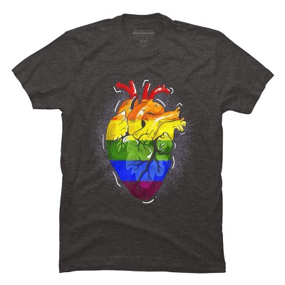 Adult Design By Humans Rainbow Heart Love Pride By Belugastore T-Shirt