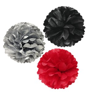 Wrapables 12" Set of 3 Tissue Pom Poms Party Decorations - 1 of 4