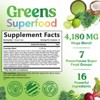 Greens Superfood Powder Original Organic Greens Smoothie, Mix Powder Probiotics, Wheat Grass, Spirulina, Chlorella, 28 Servings By Nature's Nutrition - 2 of 4