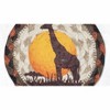 Earth Rugs Giraffe Jute Coaster – 5"x5" Round Braided Natural Coaster with Safari Animal Print Design - 3 of 3