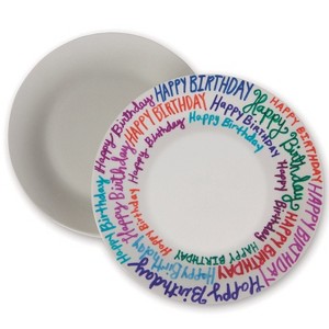 Color-Me Glazed Ceramic Plate Pk12 - 1 of 2