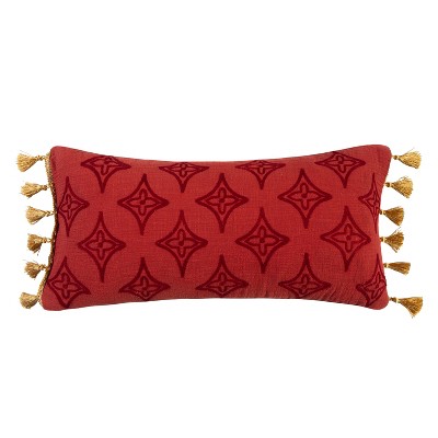 Moreno Red Crewel Tassel Pillow - Levtex Home : Target