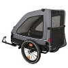 Kumasinova Bicycle Carrier,Cart with Easy Folding Frame,Quick Release Wheel,Non-Slip Floor,Internal Leash,Bike Trailer for Small and Medium Pet - 2 of 4