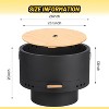 Acekool 26" Smokeless Fire Pit with Ash Pan & Lid - Wood Burning Outdoor Fireplace (Black/Gray) - 2 of 4