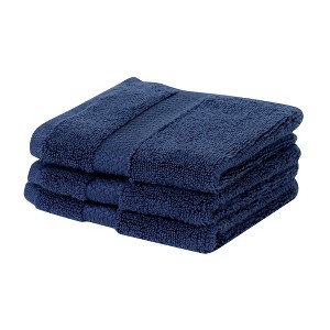 Splash Ultra-Soft Zero Twist 100% Ring Spun Cotton Face Washcloth Set – Reversible, 550 GSM, Soft, Highly Absorbent Towels for Bathroom - 12" x 12" - 1 of 4