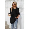 Coolmee Women's Hoodies Pullover Sweaters Long Sleeve Shirts Sweatshirts Loose Casual Tops - 3 of 4