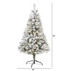 Nearly Natural 5-ft Flocked White River Mountain Pine Artificial Christmas Tree with Pinecones and 150 Clear LED Lights - 2 of 4