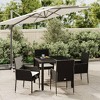 vidaXL Garden Dining Set Black, Cream White - 2 of 4